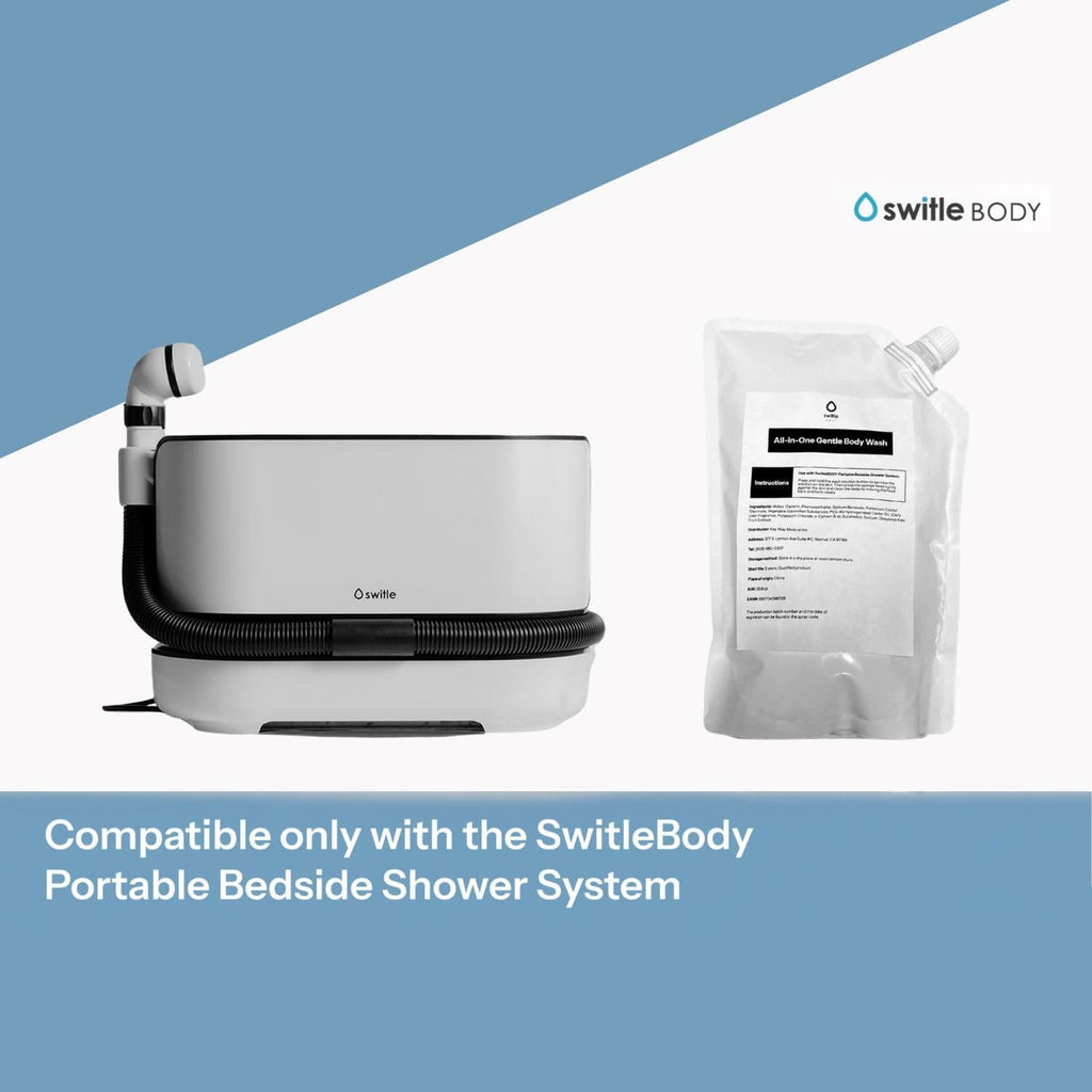 Key Way Medical Switle BODY All-in-One Gentle Body Wash - sold by Dansons Medical - Portable Shower manufactured by Key Way Medical