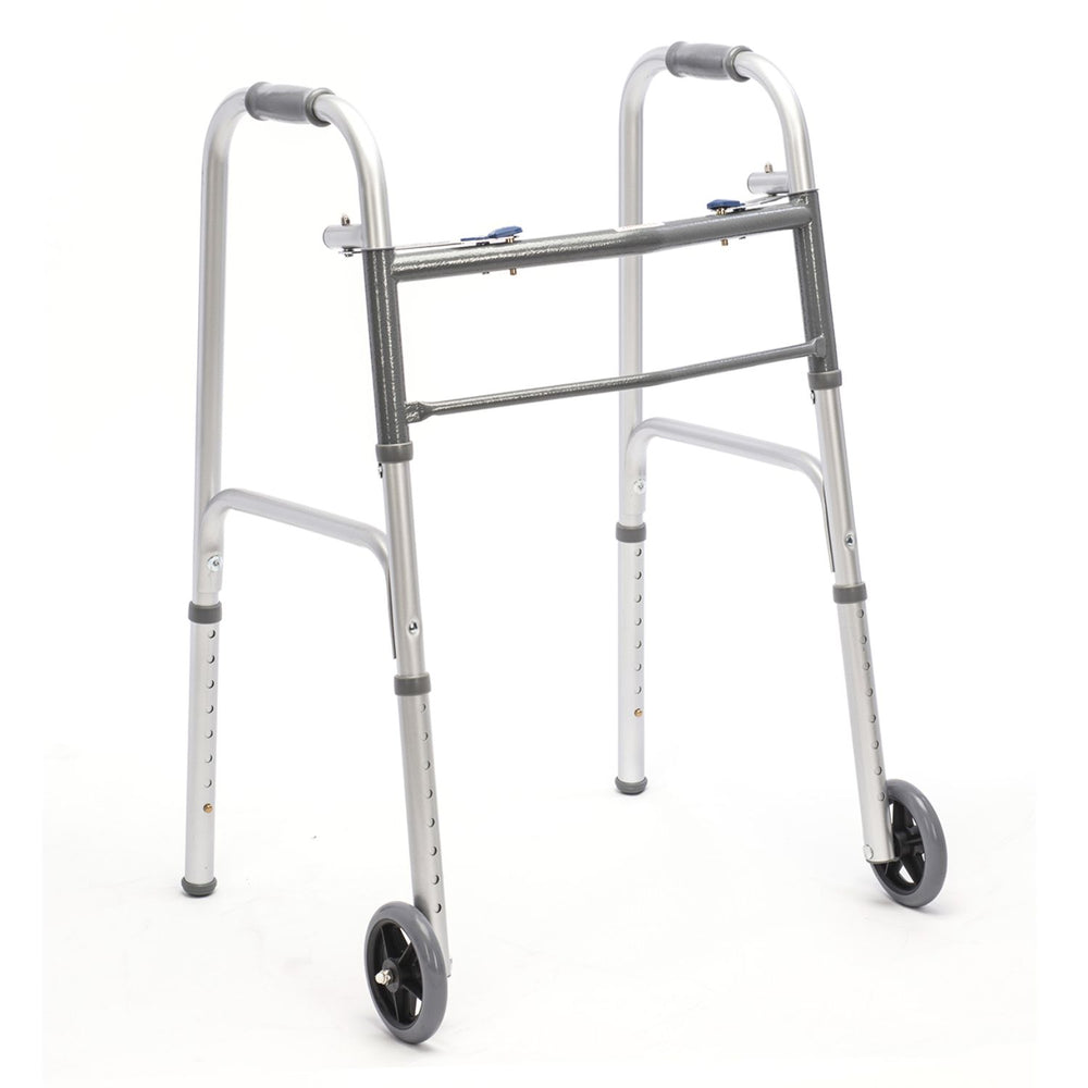 Proactive Medical Protekt Adult Two-Button Folding Steel Walker – Case of 4