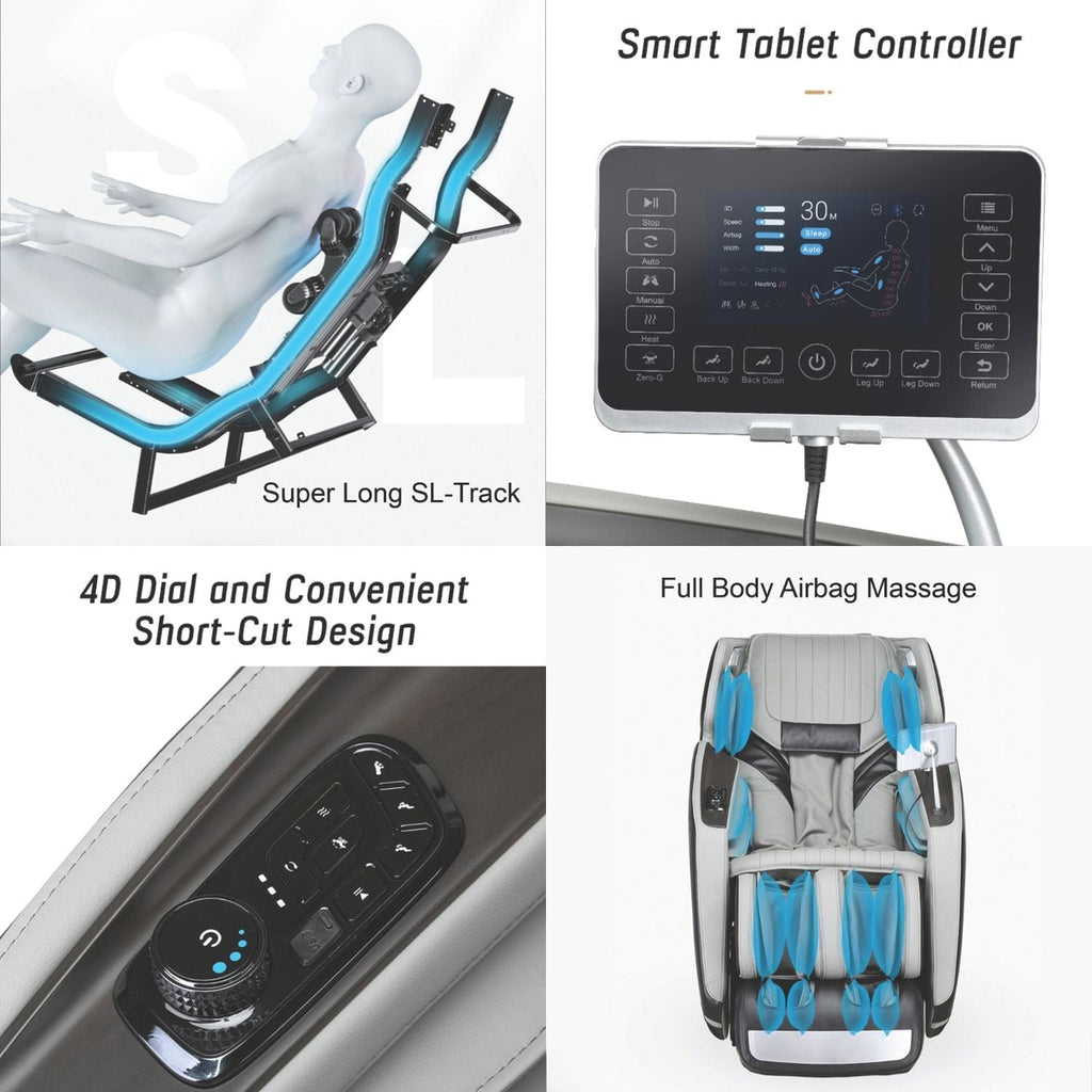 Lifesmart R8658L Nova 4D Faux Leather Zero Gravity Massage Chair