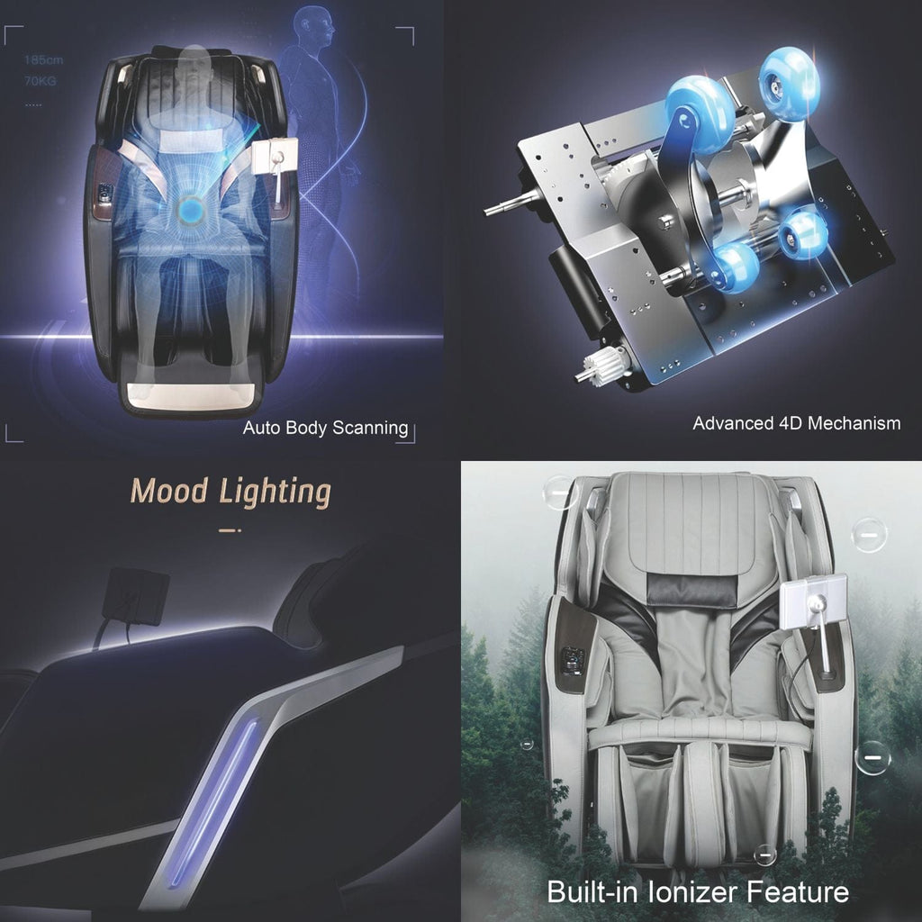 Lifesmart R8658L Nova 4D Faux Leather Zero Gravity Massage Chair