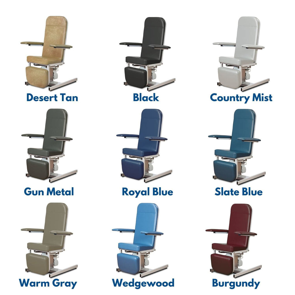 Clinton Industries Recliner Series Hi-Lo Blood Drawing Chair - sold by Dansons Medical -  manufactured by Clinton Industries (MM)