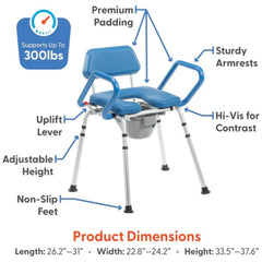 Journey SoftSecure Uplift Toilet Assist Commode - sold by Dansons Medical - Toilet Lifts manufactured by Journey Health & Lifestyle
