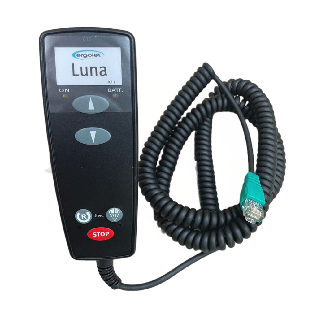 Hand Control for the Bestcare (Luna) Portable Ceiling Lift with Green Telephone Plug - sold by Dansons Medical - Hand Controls manufactured by Bestcare