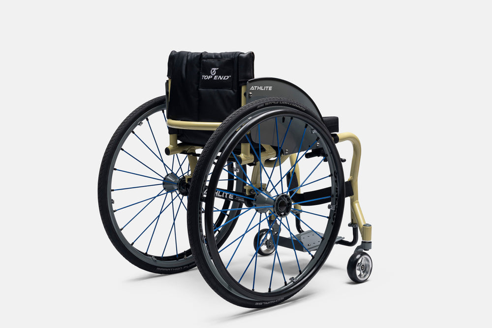Top End Athlite fitness wheelchair, front view