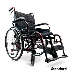 X-1 Lightweight Manual Wheelchair With Quick-Detach Wheels - sold by Dansons Medical - manufactured by ComfyGo Mobility