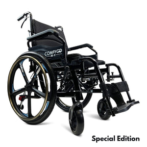 X-1 Lightweight Manual Wheelchair With Quick-Detach Wheels - sold by Dansons Medical - manufactured by ComfyGo Mobility