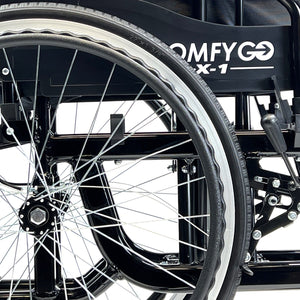 X-1 Lightweight Manual Wheelchair With Quick-Detach Wheels - sold by Dansons Medical - manufactured by ComfyGo Mobility