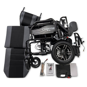 X-9 Remote Controlled Electric Wheelchair with Automatic Recline - sold by Dansons Medical - manufactured by ComfyGo Mobility