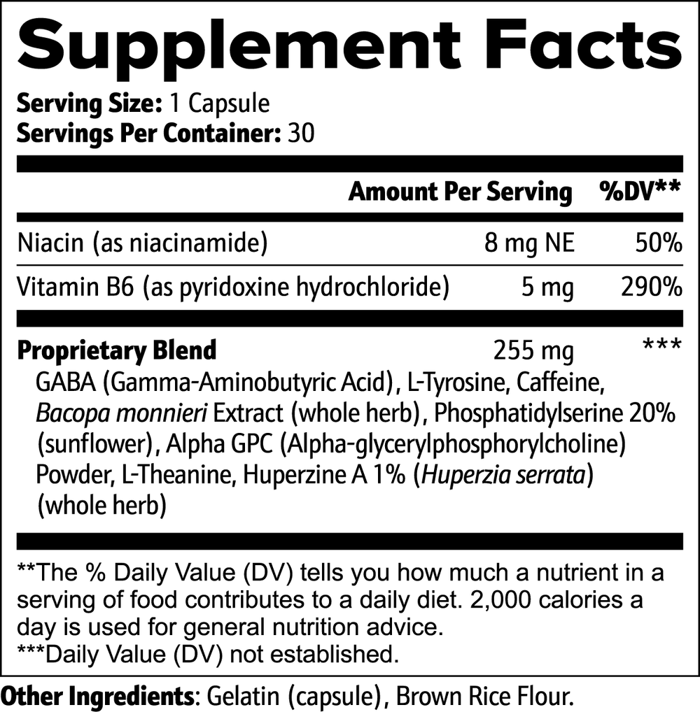 Flowstate Capsules | Nootropic Focus and Productivity Supplement