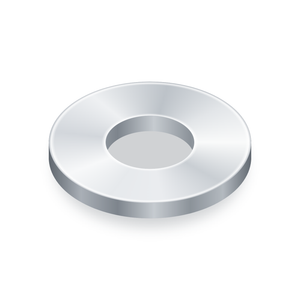Flat washer, #10 SAE, 316 stainless steel (illustration)