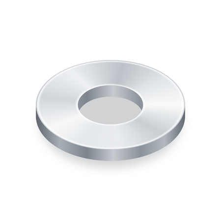 Flat washer, #10 SAE, 316 stainless steel (illustration)
