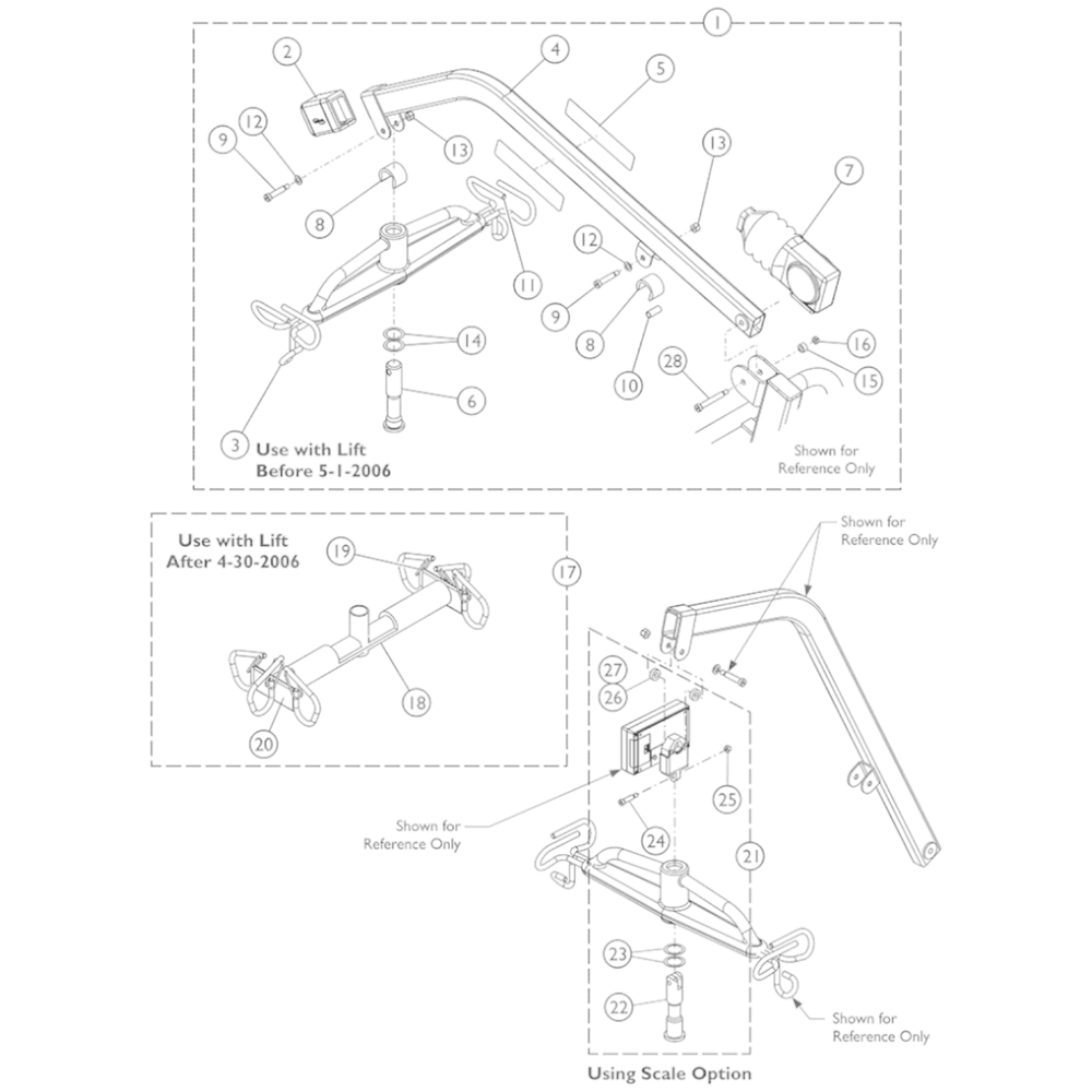 Invacare Hanger Bar Pin for Patient Lift Digital Scale (1064339) - sold by Dansons Medical - Parts and Accessories manufactured by Invacare