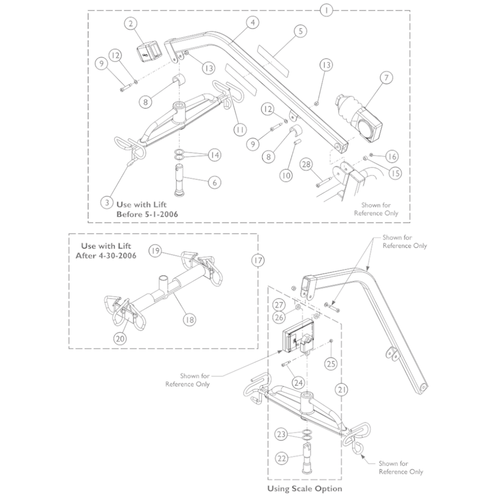 Invacare Hanger Bar Pin for Patient Lift Digital Scale (1064339) - sold by Dansons Medical - Parts and Accessories manufactured by Invacare