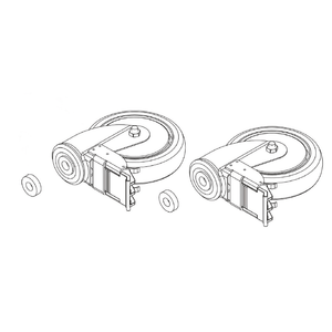 Invacare Hydraulic Patient Lift Rear Locking Caster Kit (Pair) - sold by Dansons Medical - Lift Casters manufactured by Invacare