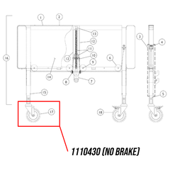 Invacare 5" Caster for Homecare Bed Ends (2ea) - sold by Dansons Medical - Bed Casters manufactured by Invacare