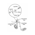 Invacare Non-Removable Foot/Legrest Hardware for Wheelchairs (1820ST) - sold by Dansons Medical - Wheelchair Accessories manufactured by Invacare