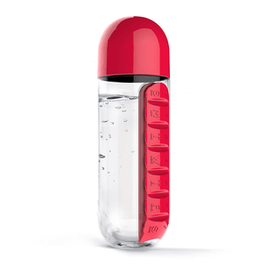 Dansons Water Bottle with Daily Pill Organizer - sold by Dansons Medical -  manufactured by Dansons Medical