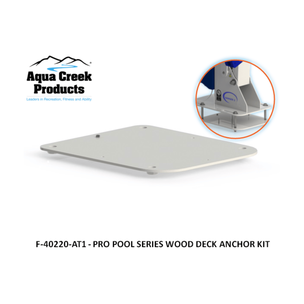 Aqua Creek Pro Series Wood Deck Anchor Kit - Admiral and Ranger 2 Lifts (F-40220-AT1) - sold by Dansons Medical - Pool Lift Anchors manufactured by Aqua Creek