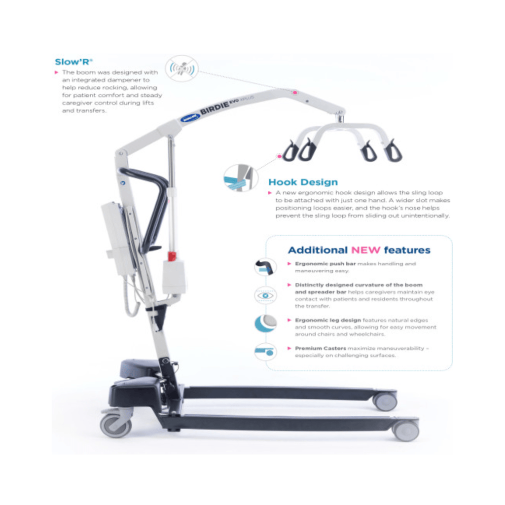Invacare Birdie Evo XPLUS Patient Lift - sold by Dansons Medical - Electric Patient Lifts manufactured by Invacare