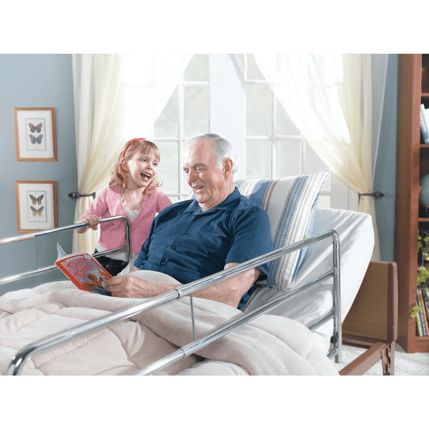 Invacare Chrome Plated Full-Length Bed Rails (6629) - Dansons Medical