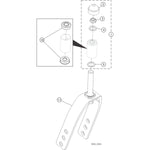 Invacare Fork and Stem for 8" Wheelchair Caster (1089103) - sold by Dansons Medical - Wheelchair Parts manufactured by Invacare