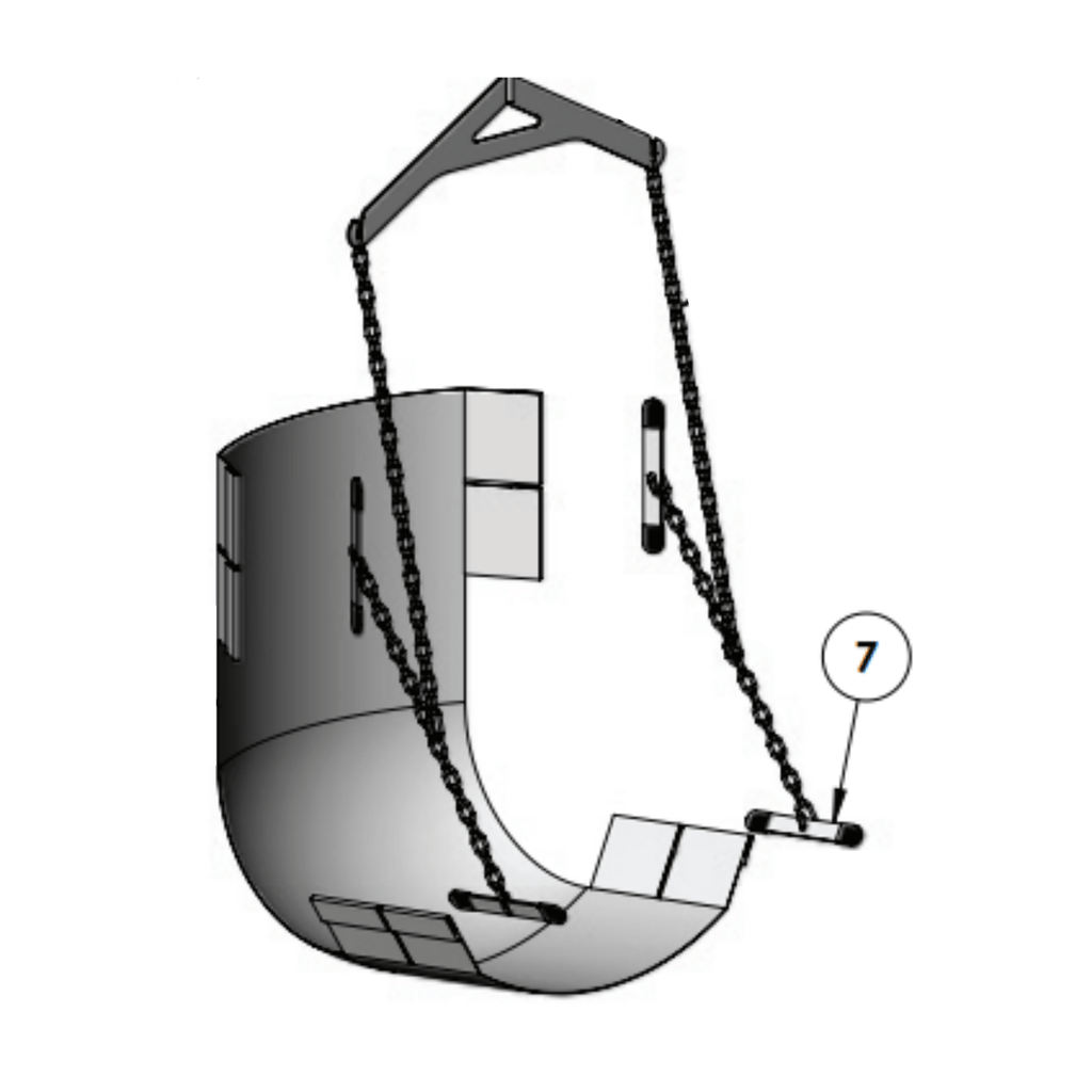 Aqua Creek Sling Bars, Set of 4 - EZ Series Lifts (F-032EZB) - sold by Dansons Medical - Pool Lift Parts manufactured by Aqua Creek
