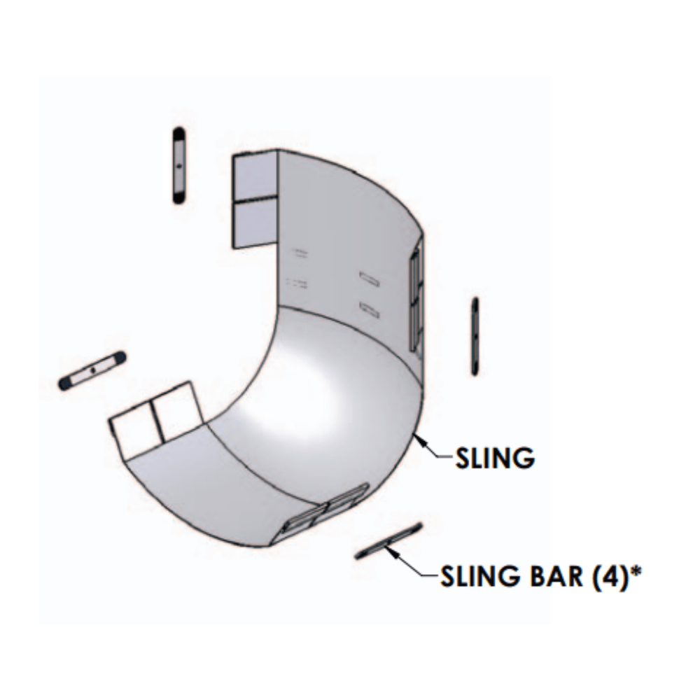 Aqua Creek Sling Assembly - EZ Series - sold by Dansons Medical - Pool Lift Slings and Chains manufactured by Aqua Creek