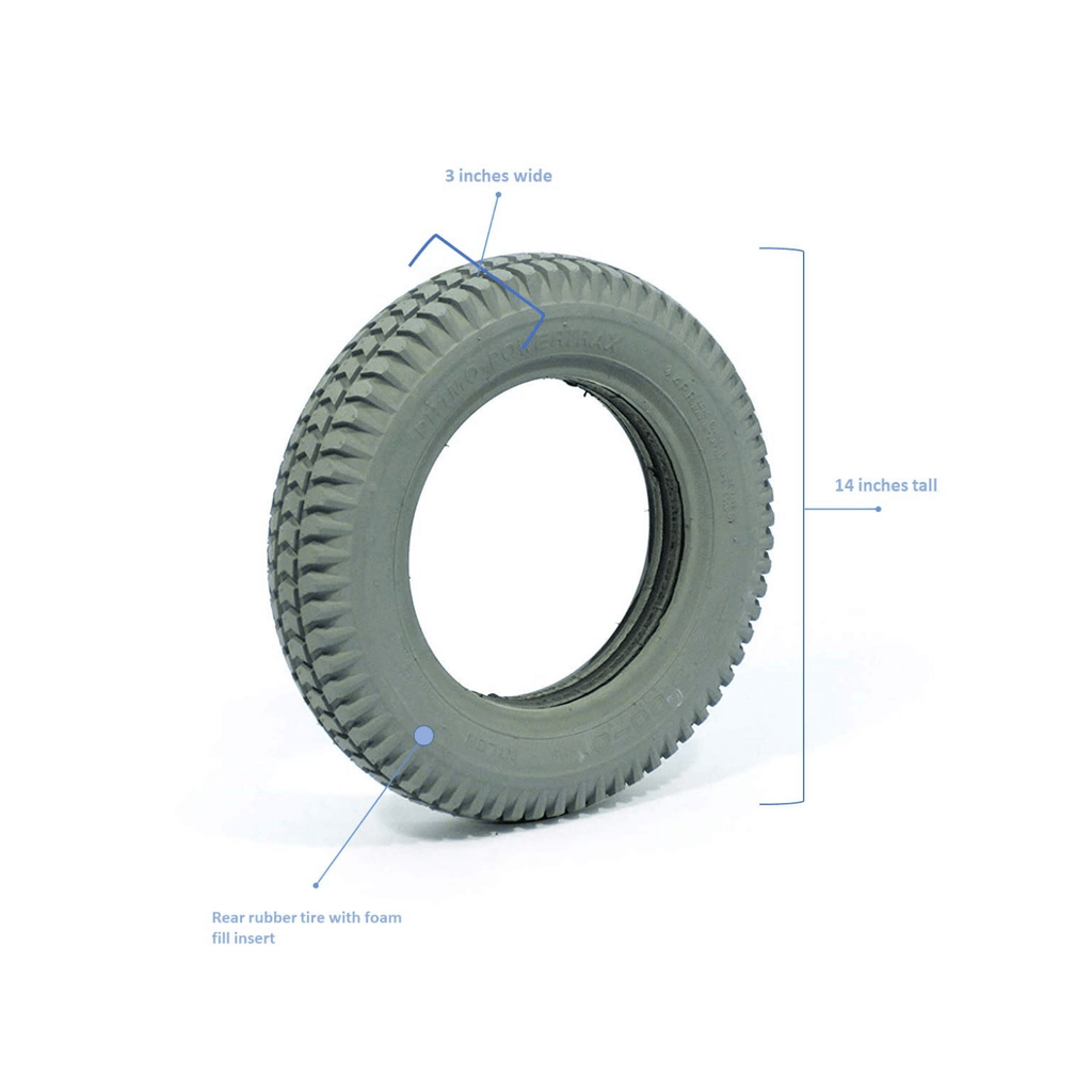 Invacare The Aftermarket Group Wheelchair Tire Flat Free Flat Tread 14" x 3" - sold by Dansons Medical - Wheelchair Wheels manufactured by Invacare