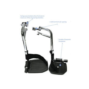Invacare The Aftermarket Group Wheelchair Footrest Assembly - sold by Dansons Medical - Wheelchair Footrests manufactured by Invacare