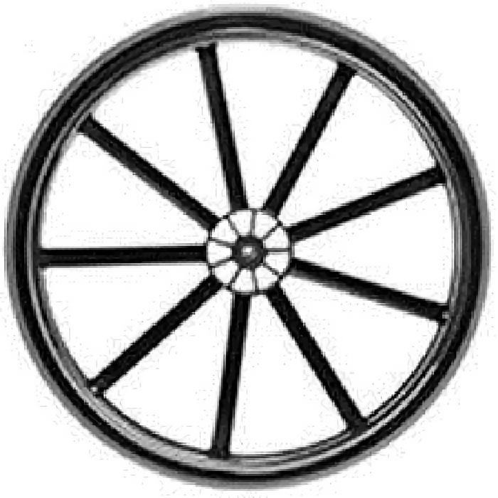 Invacare Rear Wheel 24 inch and 24x1 9-Spoke MAG Shape Handrim (1080379)