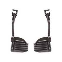 Invacare Wheelchair Hemi Footrests with Aluminum Footplates And Heel Loops - Sold as Pair (T93HAP) - sold by Dansons Medical - Wheelchair Footrests manufactured by Invacare