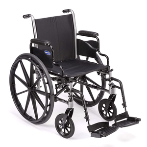 Invacare Wheelchair Hemi Footrests with Aluminum Footplates And Heel Loops - Sold as Pair (T93HAP) - sold by Dansons Medical - Wheelchair Footrests manufactured by Invacare