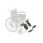 Invacare Wheelchair Elevating Legrests, Composite Footplates, Non-Padded Calf Supports - Sold as Pair (T94HEP) - sold by Dansons Medical - Wheelchair Footrests manufactured by Invacare