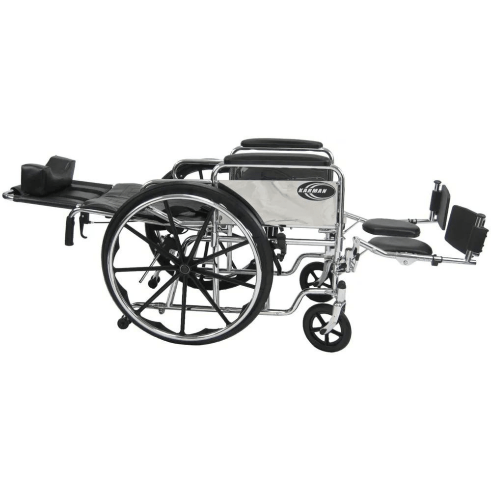 Karman KN-880 Reclining Wheelchair with Removable Armrest - sold by Dansons Medical - Reclining Wheelchairs manufactured by Karman Healthcare