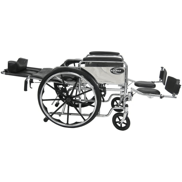 Karman KN-880 Reclining Wheelchair with Removable Armrest