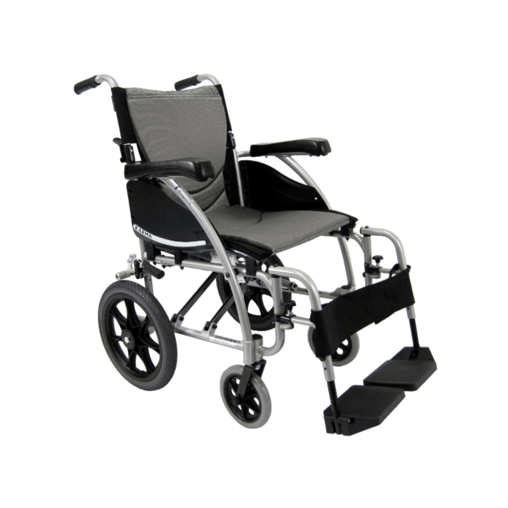 S-Ergo 115 Ergonomic Transport Wheelchair with Swing Away Footrest - sold by Dansons Medical - Ergonomic Wheelchairs manufactured by Karman Healthcare