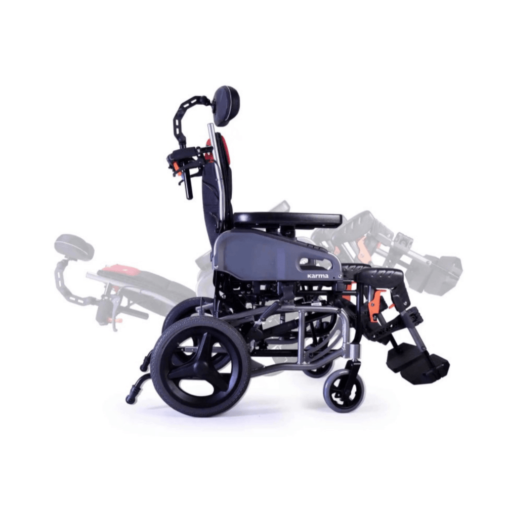 Karman VIP2 Tilt in Space Reclining Transport Wheelchair - sold by Dansons Medical - Tilt in Space Wheelchairs manufactured by Karman Healthcare