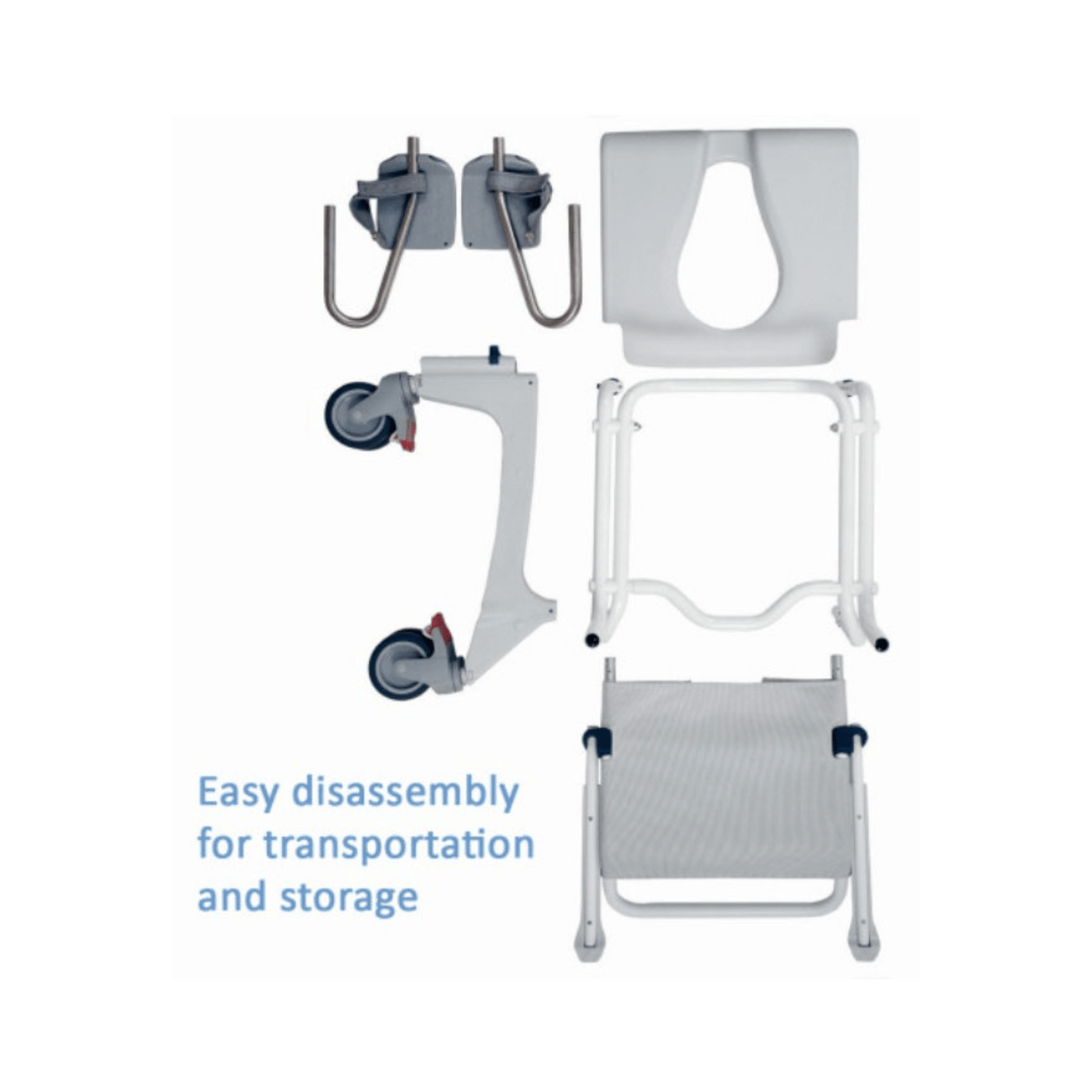 Invacare Aquatec Ocean Ergo Shower Commode with Collection Pan, Lid and ...