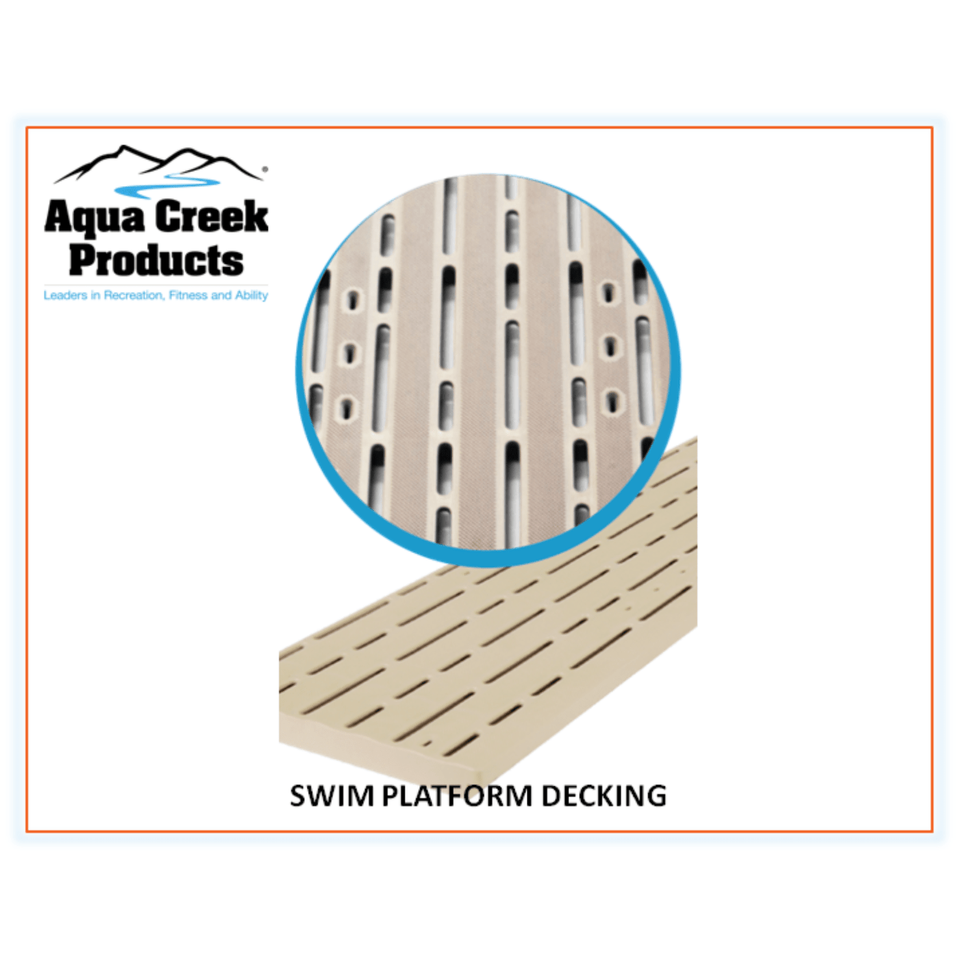 Aqua Creek PVC Swim Training Platform (F-250TTP) - Dansons Medical