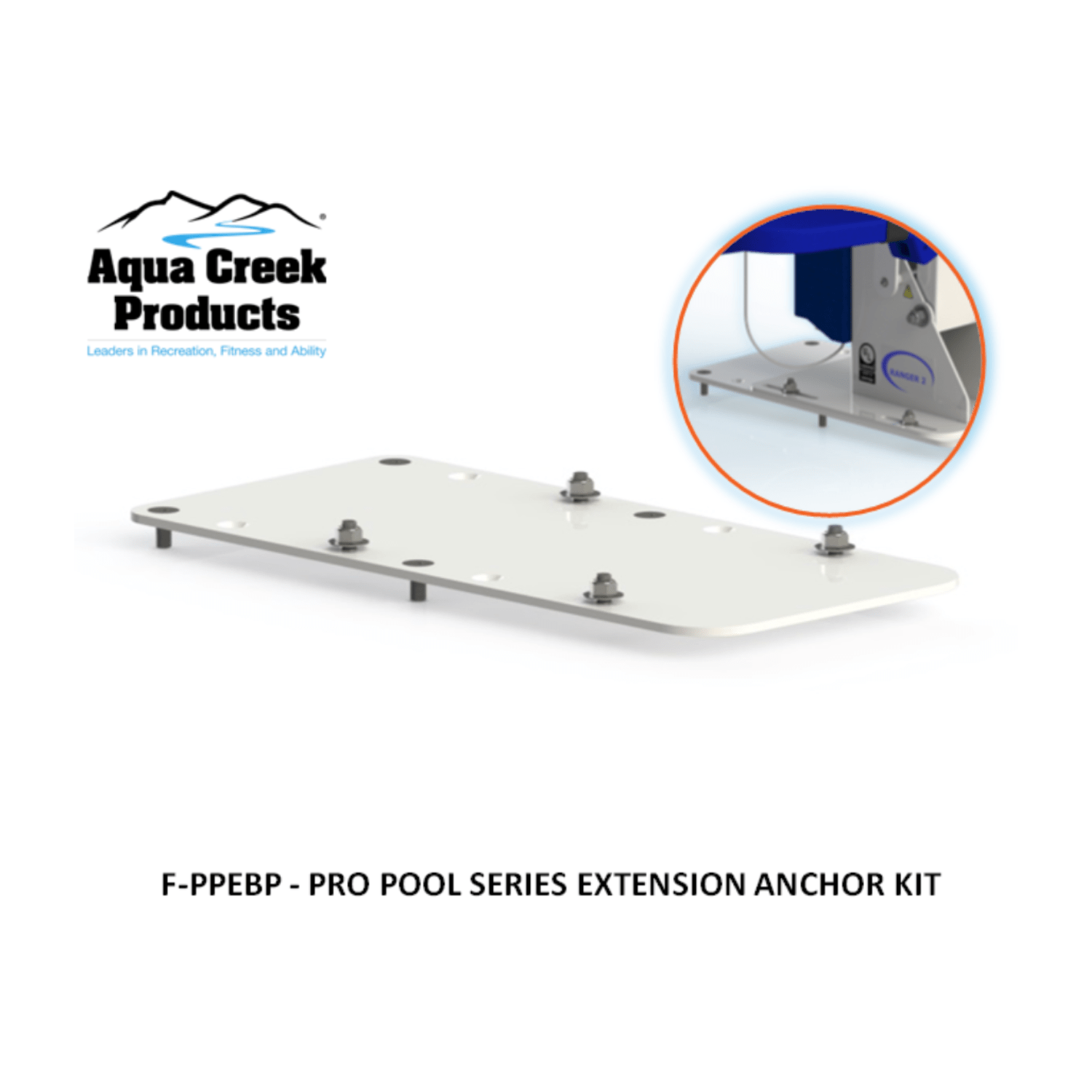 Aqua Creek Anchor Extension Set Back Plate 23" & 26" - Admiral and Ranger 2 Lifts (F-PPEBP)