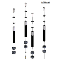 Aqua Creek Anchor Inserts & Bolts - Ranger & Admiral Lifts (Set of 4) - sold by Dansons Medical - Pool Lift Anchors manufactured by Aqua Creek