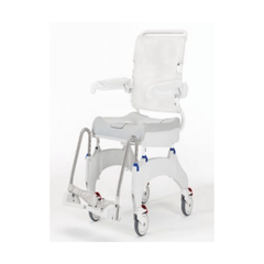 Invacare Aquatec Ocean Ergo Shower Commode with Collection Pan, Lid and Pan Support Guide Rail - sold by Dansons Medical - Commodes manufactured by Invacare