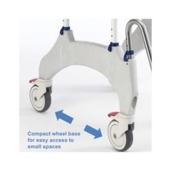 Invacare Aquatec Ocean Ergo Shower Commode with Collection Pan, Lid and Pan Support Guide Rail - sold by Dansons Medical - Shower Commodes manufactured by Invacare