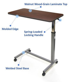 Invacare Overbed Table with Auto-Touch Height Adjustment (6417) - sold by Dansons Medical - Overbed Table manufactured by Invacare